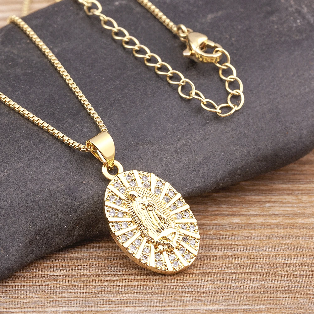 AIBEF Religious Belief Jewelry Accessories Virgin Mary Religion Charms Pendant Necklaces For Men Woman Jewelry