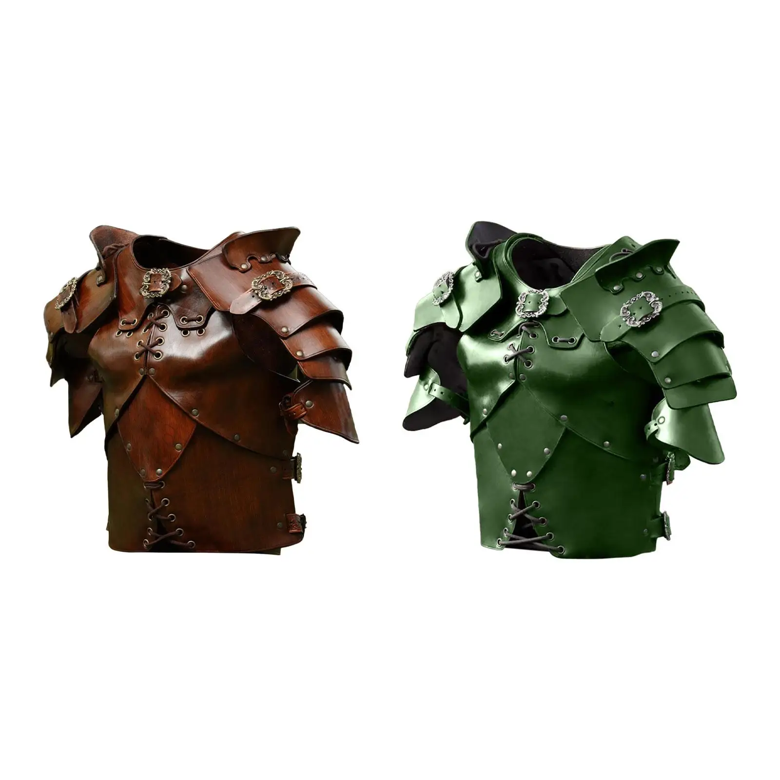 Men's Medieval Chest Armor Metal Rivets Vest Armour for Halloween Role Play