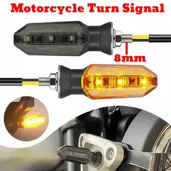 Motorcycle Turn Signal LED Light Waterproof Indicators Blinker Clignotant Mini Moto Led For Honda Yamaha Kawasaki Cafe Racer 12V