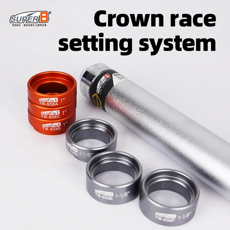 

Super B Bicycle Tools Crown Race Setting System High Grade Steel Quickly and Precisely Install Crown Races TB-1938