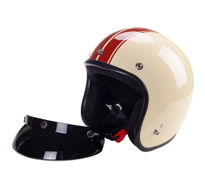 3/4 Open Face Japanese Motorcycle Capacete Vintage Motorcycle Technology Scooter Motorbike Riding Jet Casque Moto Casco