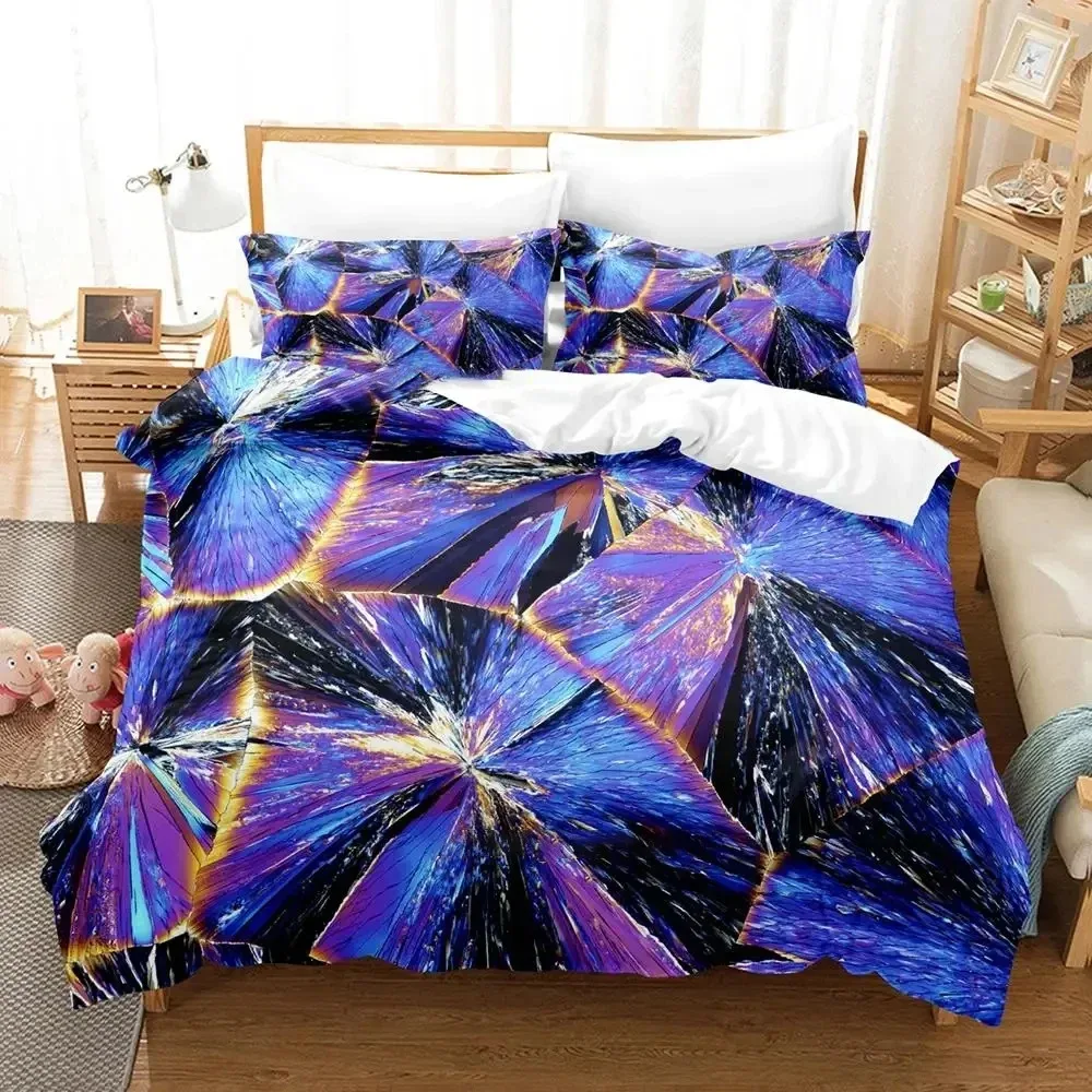Artistic Crystal Bedding Set Boys Girls Twin Queen Size Duvet Cover Pillowcase Bed Kids Adult Fashion Home Textileextile