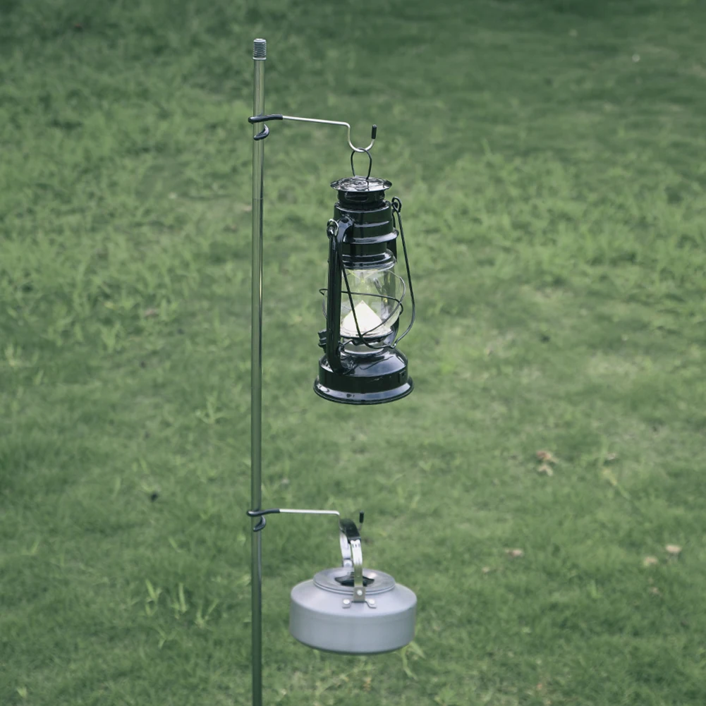 Outdoor Tent Pole Post Lamp Holder Hook Camping Equipment Portable Hunting Fishing Lantern Hanger Hook Outdoor Tool