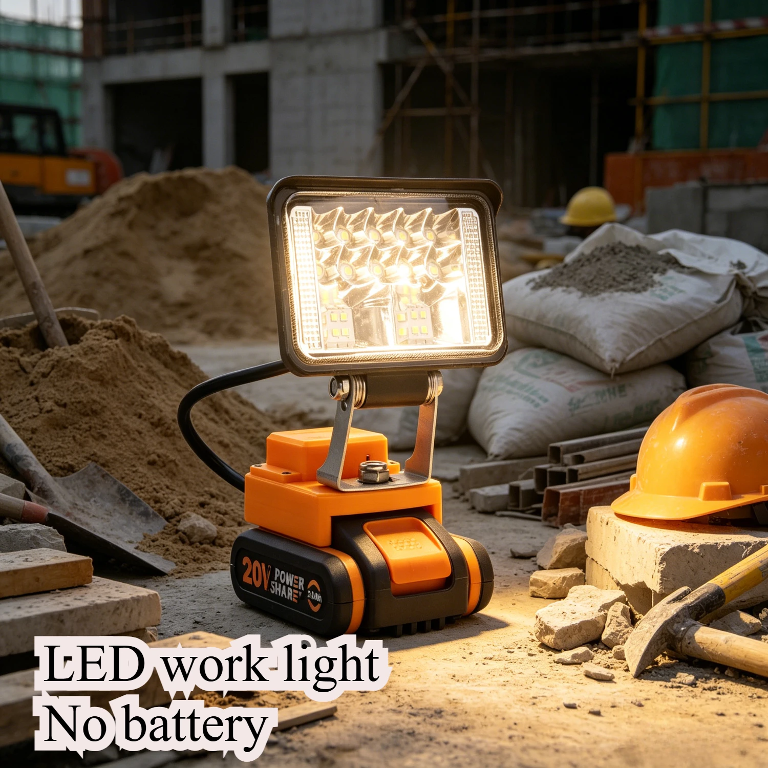 

Outdoor Portable Cordless Camping Light Suitable for Work 20V 4PIN Lithium Battery LED Repair Emergency Lighting Work Light