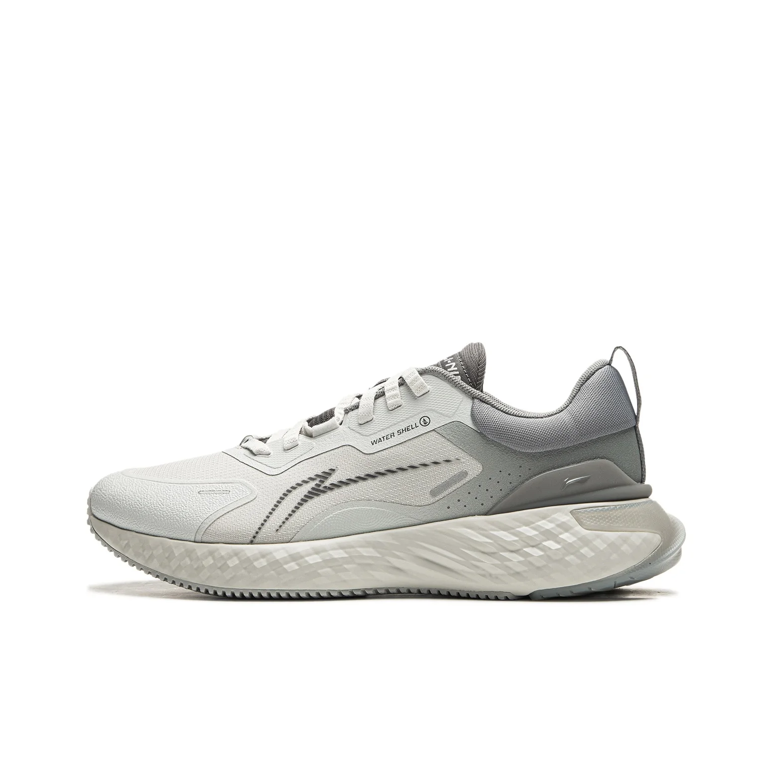 Li Ning Cloud Shield Slip Resistant Abrasion Resistant Low top Running Shoes Men's Gray AGLU251-2