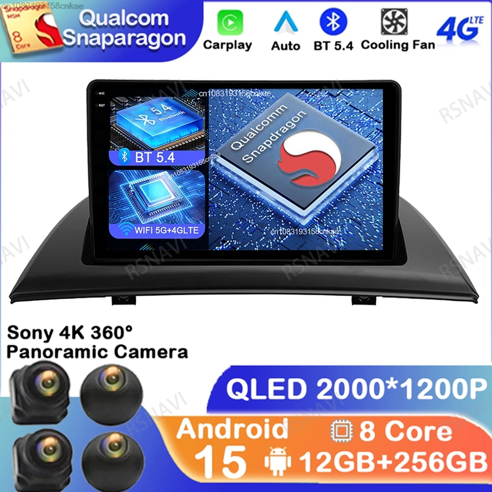 

Android 15 для BMW X3 E83 2004-2012 GPS головное устройство навигация стерео DVD беспроводной Carplay авто авторадио мультимедиа Qualcomm BT