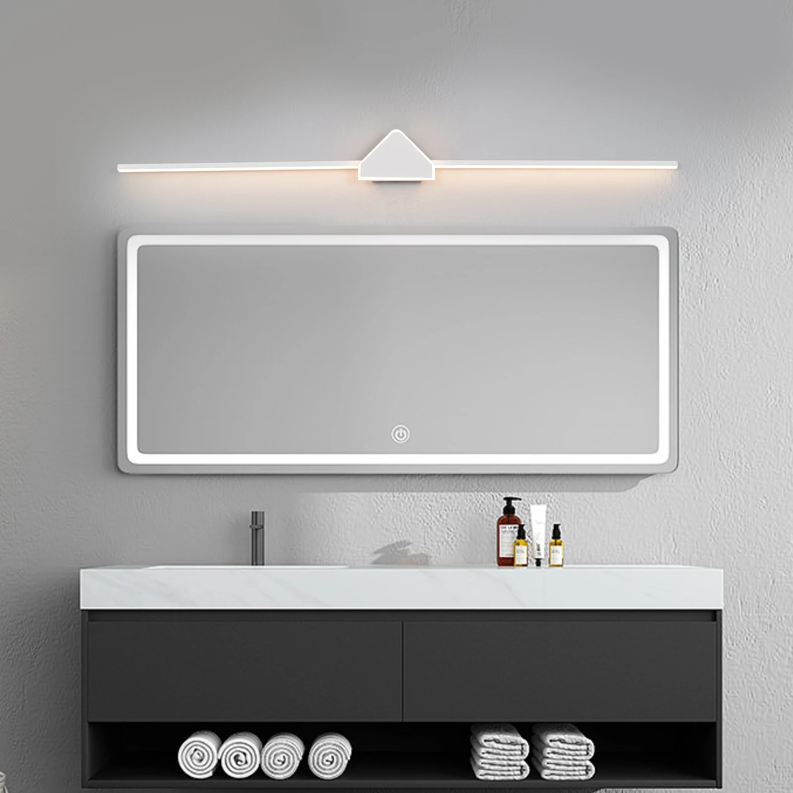 Modern Led Mirror Light For Home Bathroom Wall Lamps 70/90/110cm Black White Wall Scone Lamp Indoor Mirror lamp Lighting Fixture