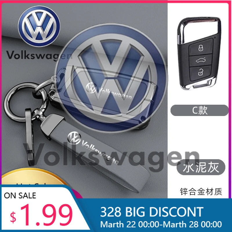 

2026 Hot Styling Mouldings For VOLKSWAGEN VW Alloy Car Remote Flip Key Case Cover Shell Fob Holder For VW Volkswagen Magotan Mag