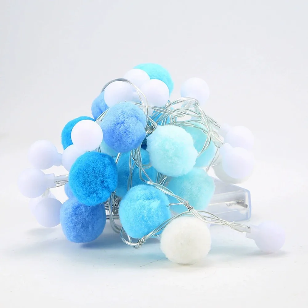 Round Pompom LED Pompom Light String New LED Colored Lights Colored Light String Colorful Lights String of Colorful Lights