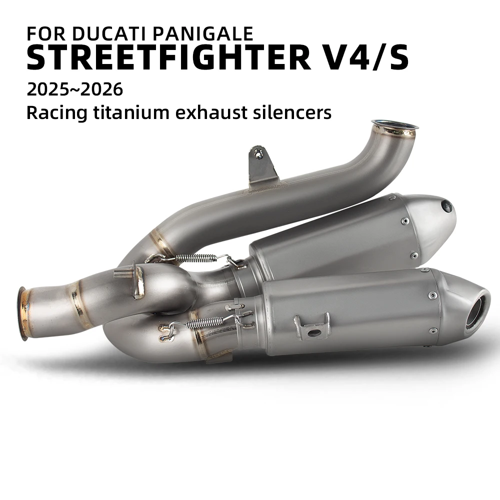 

Выхлопная система Slip-on для Ducati Panigale V4 S/R, V4R, SF, Streetfighter V4, V4S 2025-2026: гоночный комплект для мотоциклов