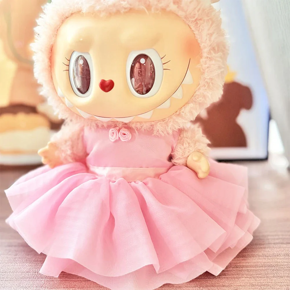 

For 38cm Ropa Labubu Doll Pink Tutu Set Clothing Mini Doll'S Clothes Outfit Accessories