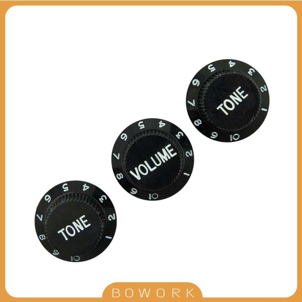 

3PCS Guitar Knobs 1 Volume & 2 Tone Control Knobs With Numbers Guitarra Parts & Accessories For Fend-er ST Guitars Strat Knobs