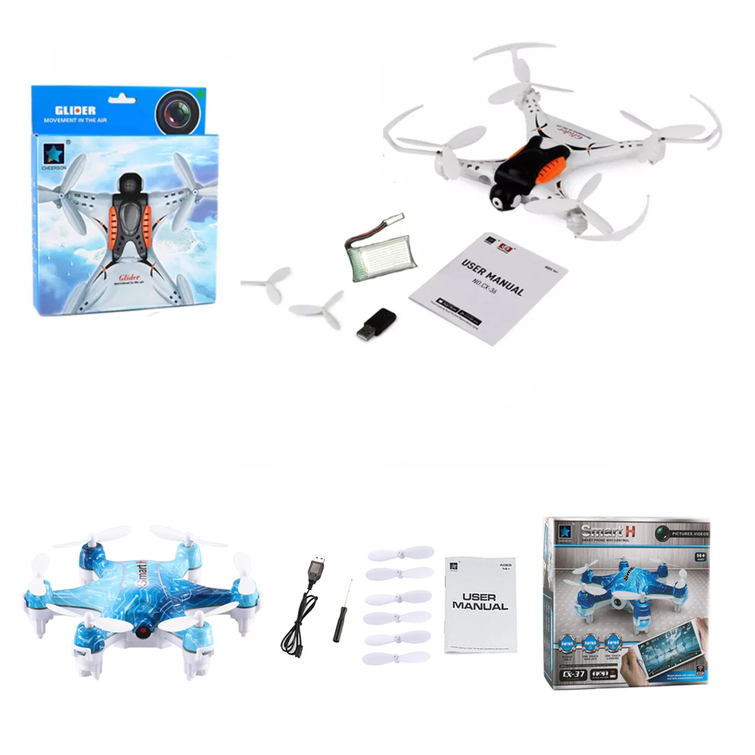 Mini RC Drone with HD WIFI FPV Camera Remote Control 4CH 3D Flips Novelty Mini Drone Toys for Children