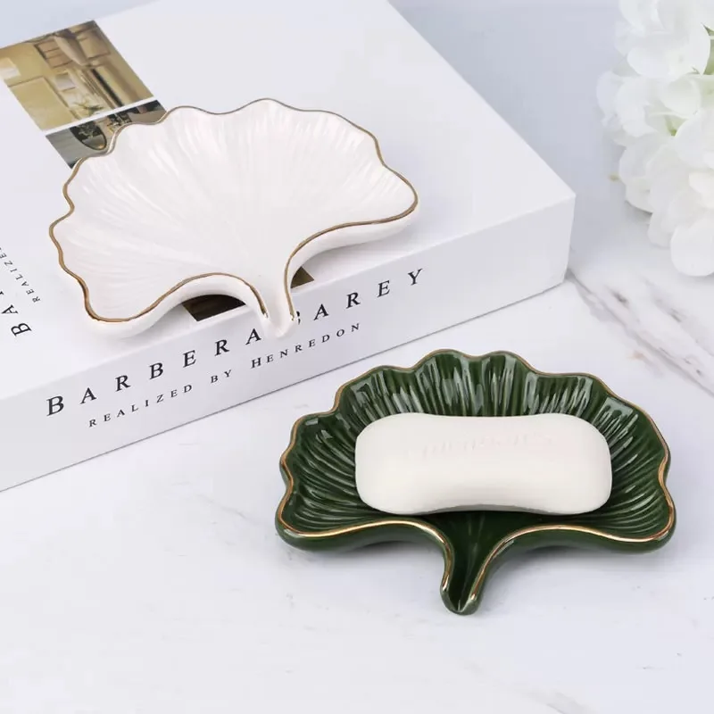 

Креативная керамическая золотая коробка для мыла, сливная бытовая высококачественная новая подставка для мыла для стирки, легкая роскошная коробка для мыла