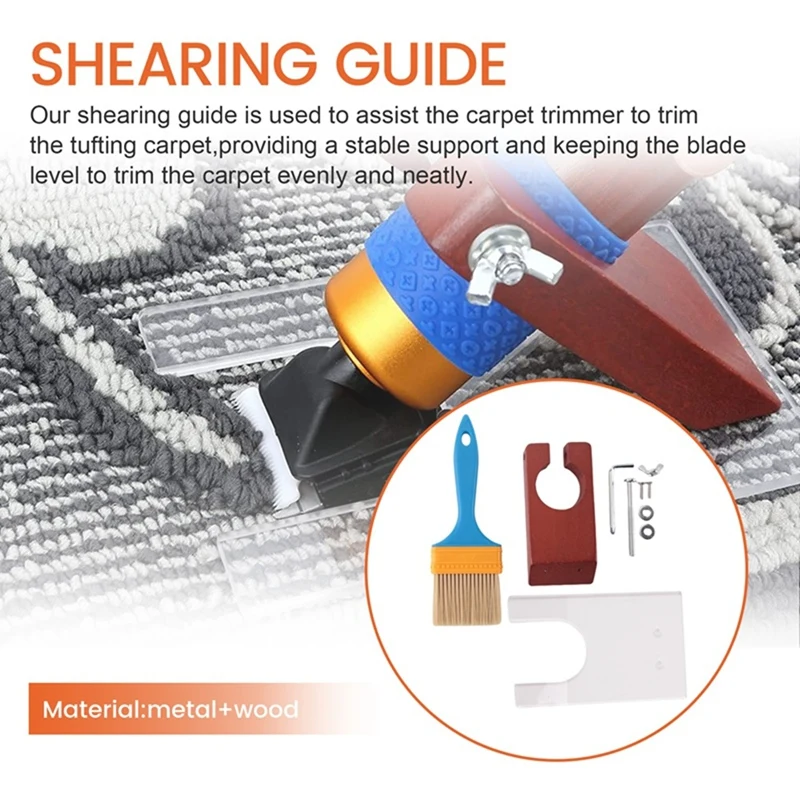 A81M New Shearing Guide For Carpet Trimmer With Brush Rug Tufting Holder Base To Keep Your Rug Surfacefor Carpet Trimmer