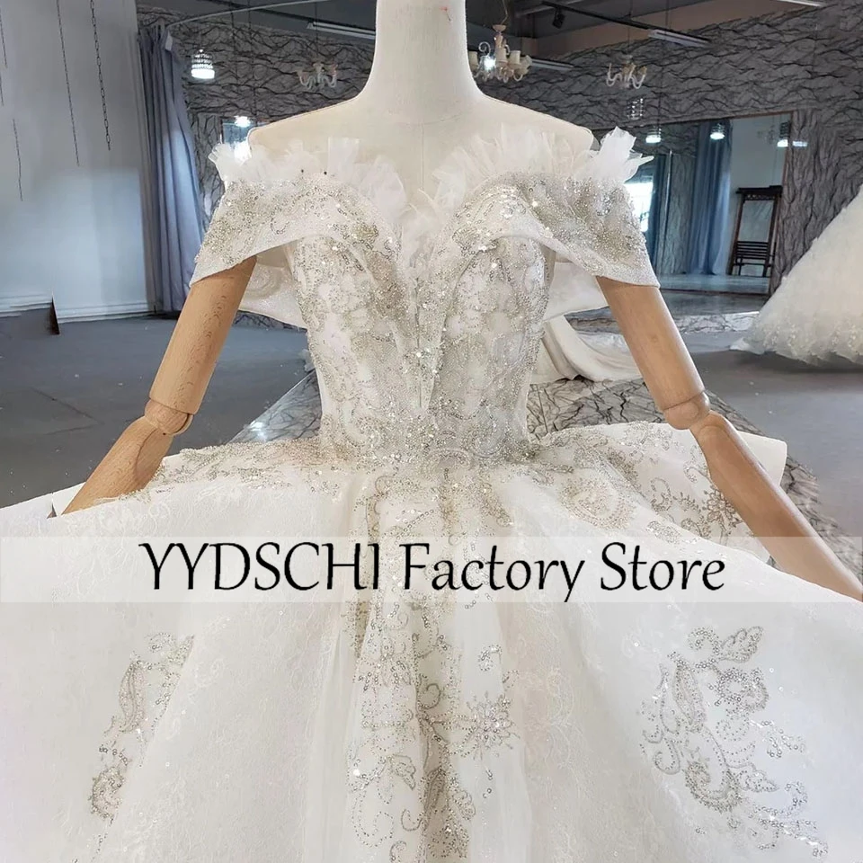 Customized luxurious 2024 Wedding Dress African White Long Dresses Luxury Bridal Dresses Vestidos De Novia Ball Gown For Women