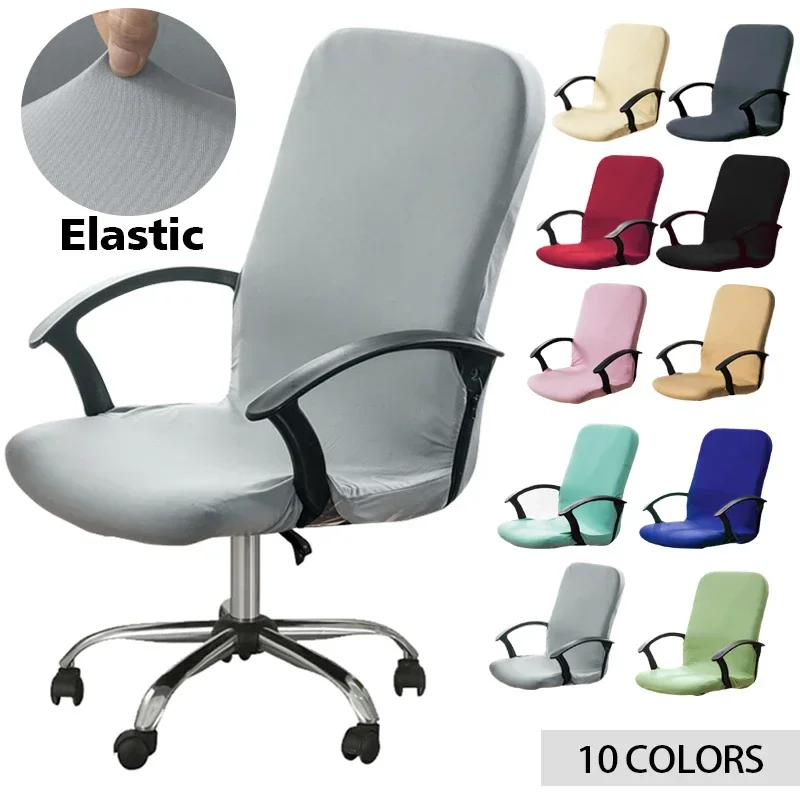 S/M/L Size Stretch Office Chair Cover Computer Seat Cover Gaming Desk Chair Cover for Home Hotel Anti-Fouling Removable 1pc