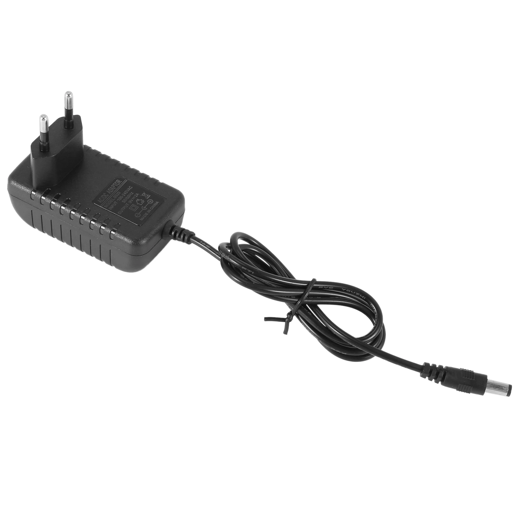 Adaptador AC Conversor Carregador de Alimentação, DC 9V 2A, 100-240V, EU Plug