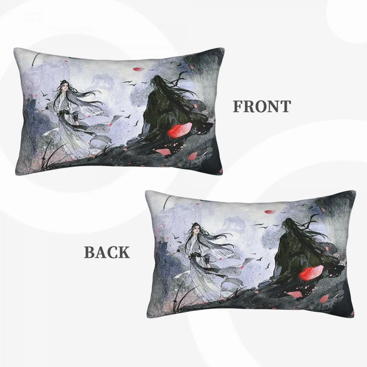 The Untamed WangXian Bunny Mo Dao Zu Shi Rectangle Pillowcase Cushion Cover Decor Bedroom Bed Home Comfort Throw Pillow
