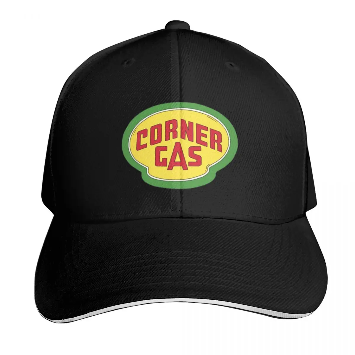 Corner Gas logo Baseball Cap Moisture Wicking Quick Dry Curved Brim Classic Fit Low Profile Unstructured