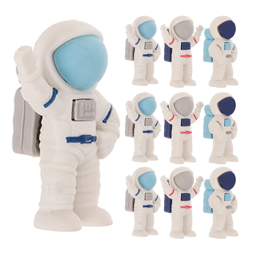 

20pcs Astronaut Erasers Mini Space Rubber Kids School Supplies Cute Gifts Toy Longlasting Birthday Decorations