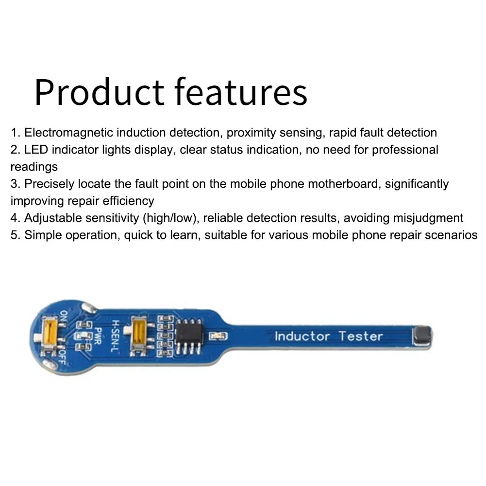 Inductance Tester Electromagnetic Inductor Detector Tool For Quick -Mobile Repair Diagnostics Motherboard Coil Tester