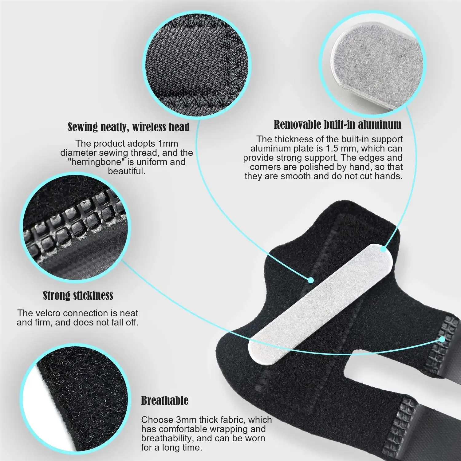 1PC Trigger Finger Splint Mallet Finger Splint - Finger Brace for Arthritis Injury Sprain - Fits Index Middle & Ring Finger Pain image 4