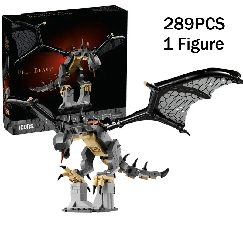 

269 шт., креативные кольца лорда, борь, зверь, черный дракон, строительные блоки с 1 фигуркой, летающий дракон, сборные кирпичи, игрушка, подарок для мальчика