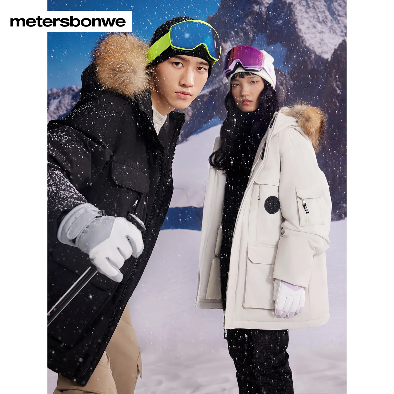 Metersbonwe-Męska wodoodporna kurtka Puffer Technology Coldproof 90 Down Windproof Oilproof Commuter Outdoor Ski Winter