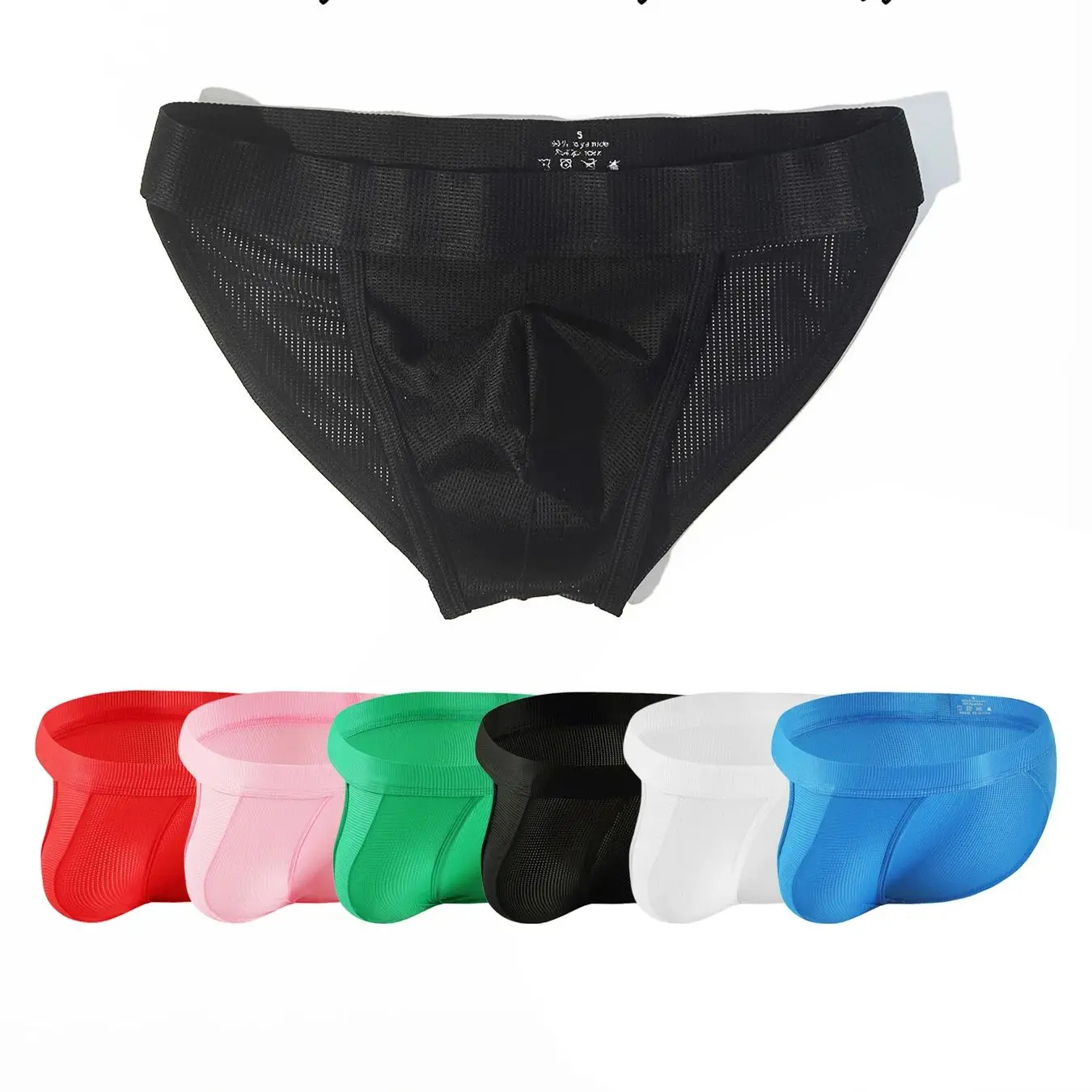 

Сексуальные мужские трусы-брифы из нейлоновой сетки, быстросохнущие, мужские трусы-бикини, мужские трусы-танга, 2 шт. (случайный выбор)