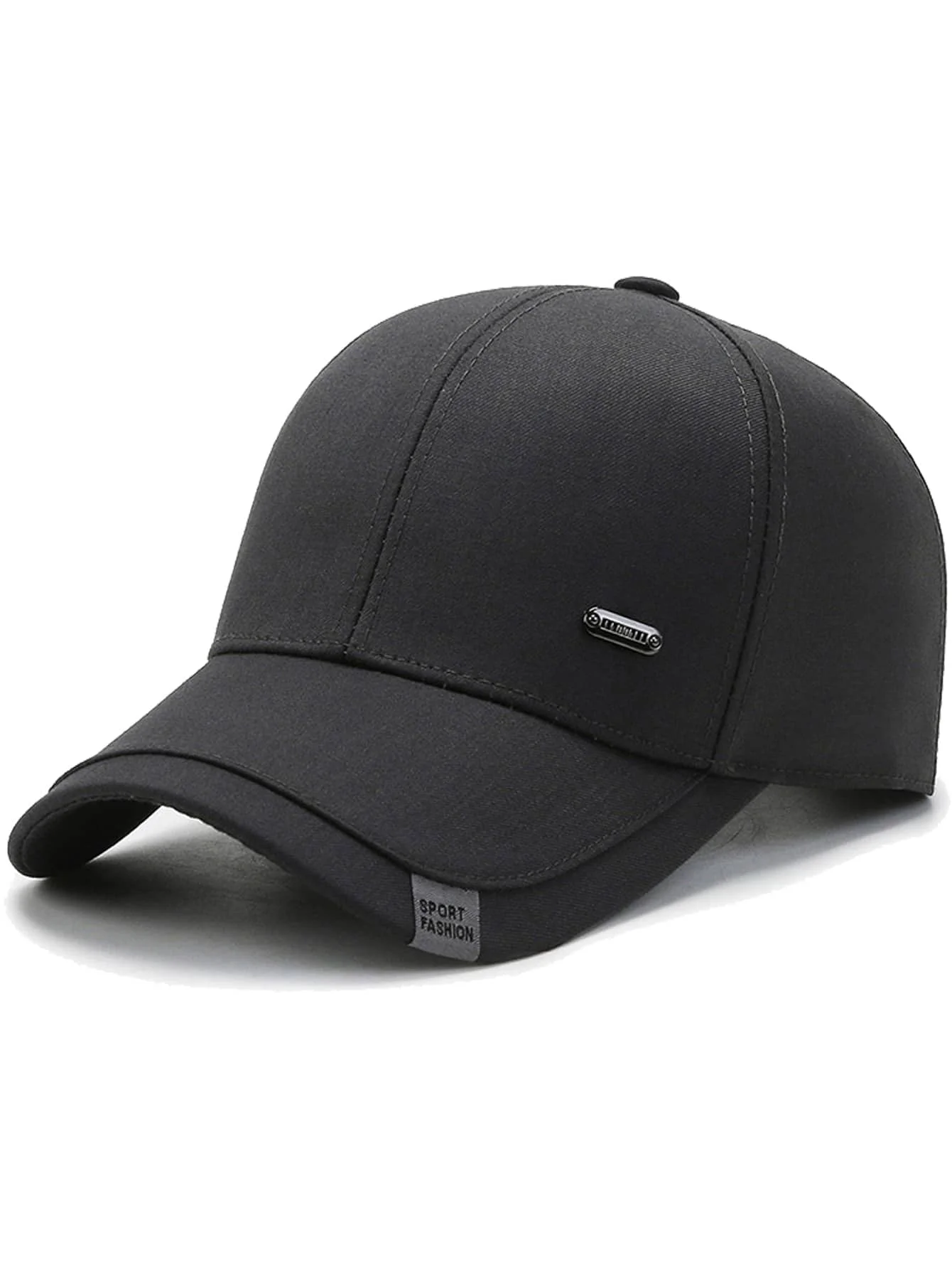 Einfarbige Baseballkappe, Unisex, genähtes Design, Trucker-Mütze, modischer, lässiger, einfacher Sonnenhut, geeignet als Geschenk für Papa/Mama – Detail 4