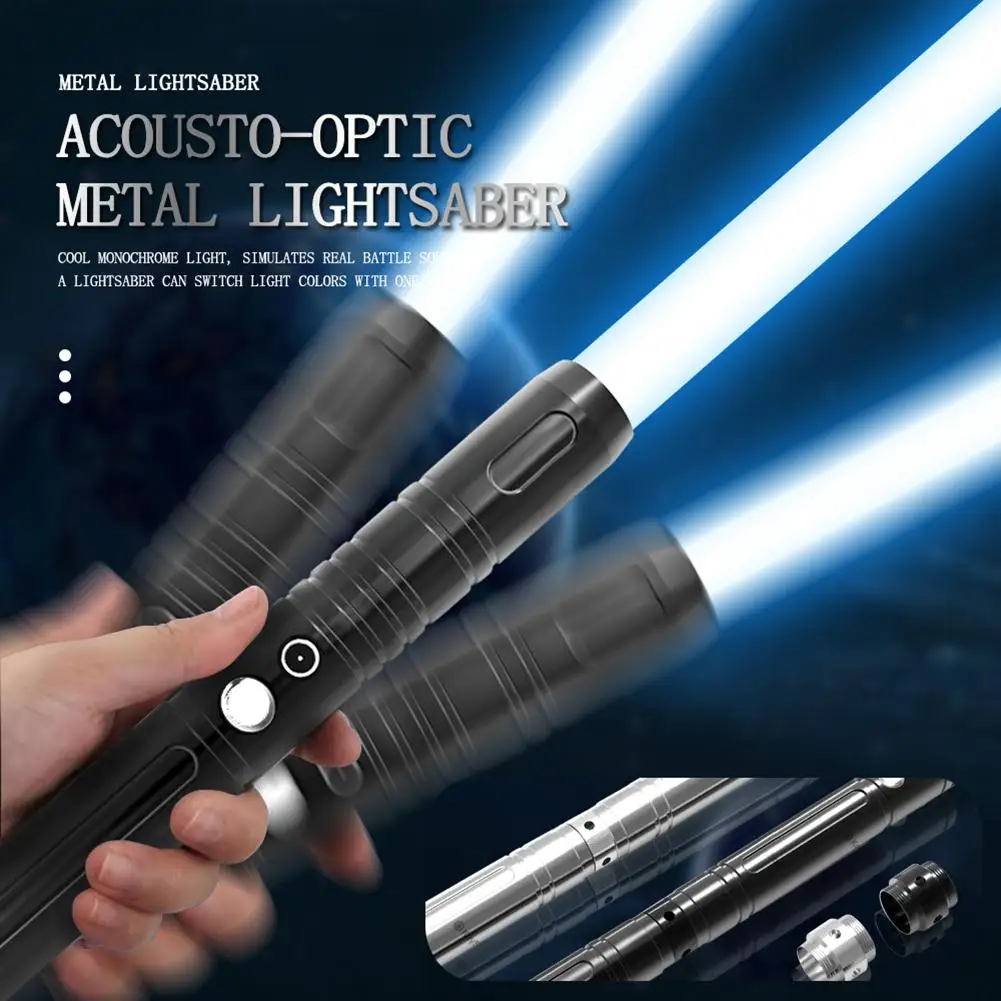 

Metal Lightsaber Colorful Light Led Flash Stick Alloy Grip Sword Toy With Strike Sound For Boys As Gifts Metal Lightsaber Laser