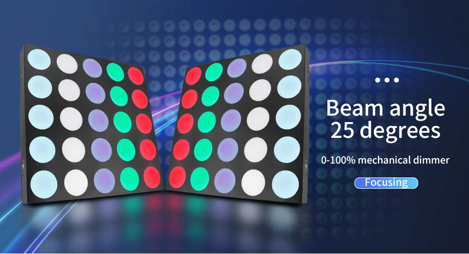 aicpose 25x30W RGBW 4-in-1 LED-Bühnenlicht DMX512 Einzelne Unabhängige Steuerung Professionelle DJ-Disco-Hochzeits-Dekorationsbeleuchtung – Detail 2