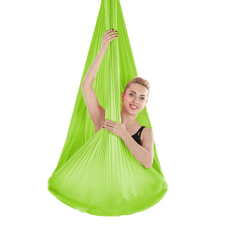 4/5/6/7m Aerial Yoga Hammock Elastic Silk Yoga Flying Swing for Anti-Gravity Body Building Pilates Infoor Outdoor Fitness