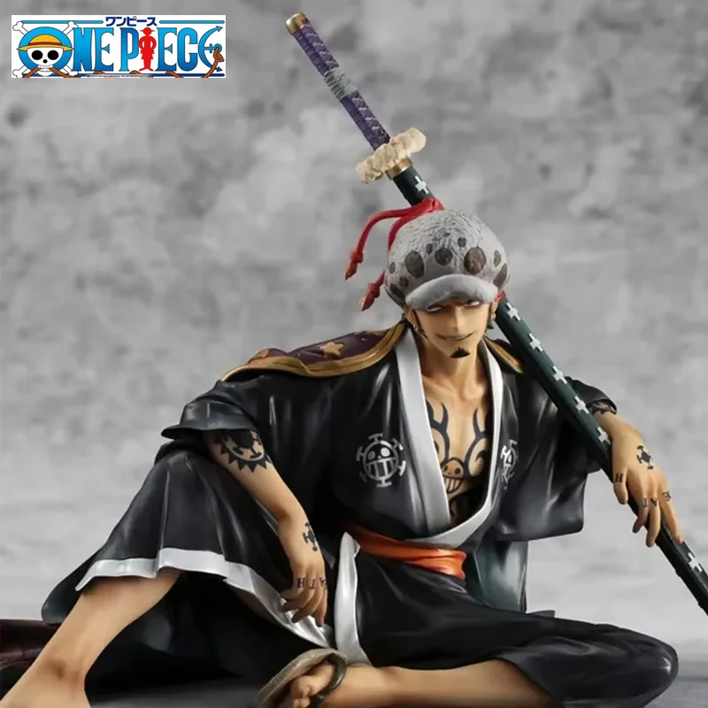 One Piece Figure Trafalgar Law Anime Sitting Kimono Pop Action Figurine Pvc Model Garage Kit Decoration Statues  Aldult Toy Gift