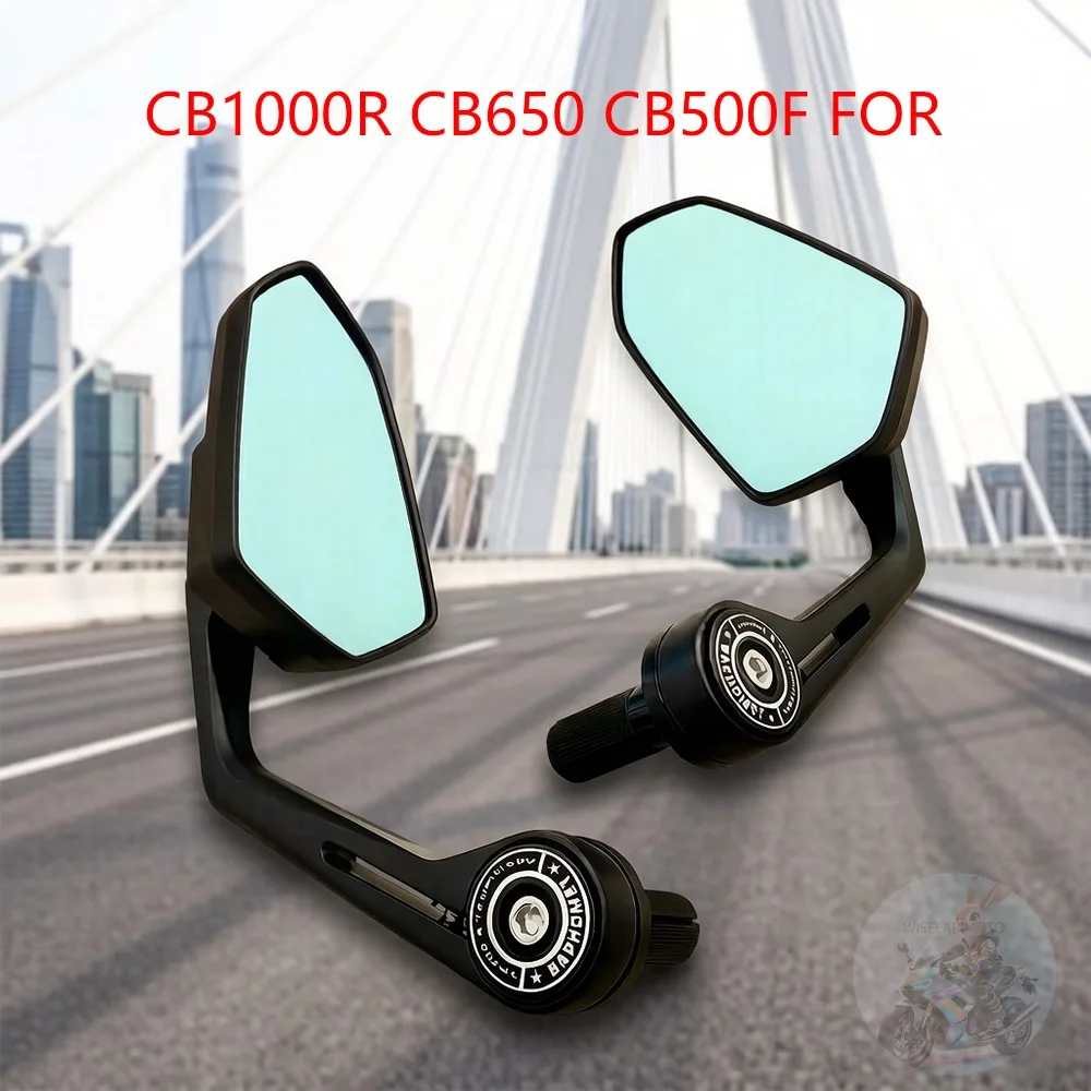 Evomosa Motorrad-Lenkerspiegel, 7/8 Zoll, 22 mm, Lenkerendspiegel, Rückspiegel für CB1000R, CB650, CB500F, für Moto-Zubehör