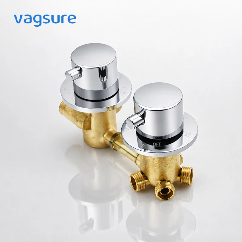 

Thermostatic Shower Mixing Valve 2/3/4 Way Outlet Brass Concealed Temperature Control Mixer Tap for Bathroom Shower System