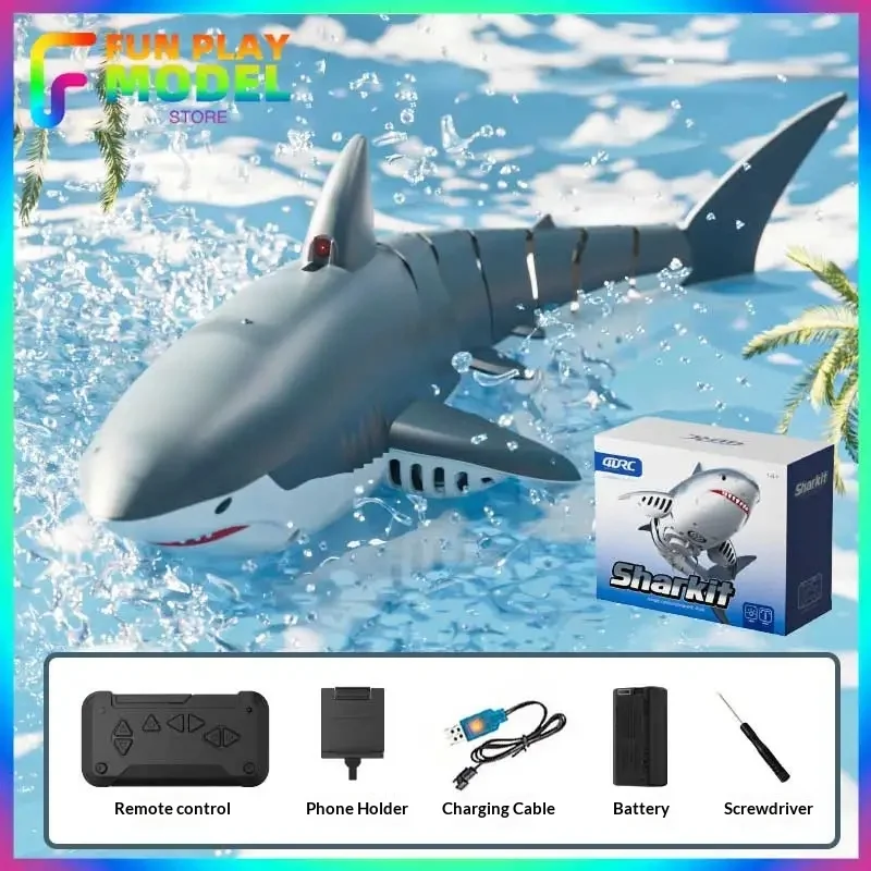S6 Shark Bionic Remote Control Electric HD Camera with Water Spray And Light Sensing Features for Outdoor Summer Pool Fun