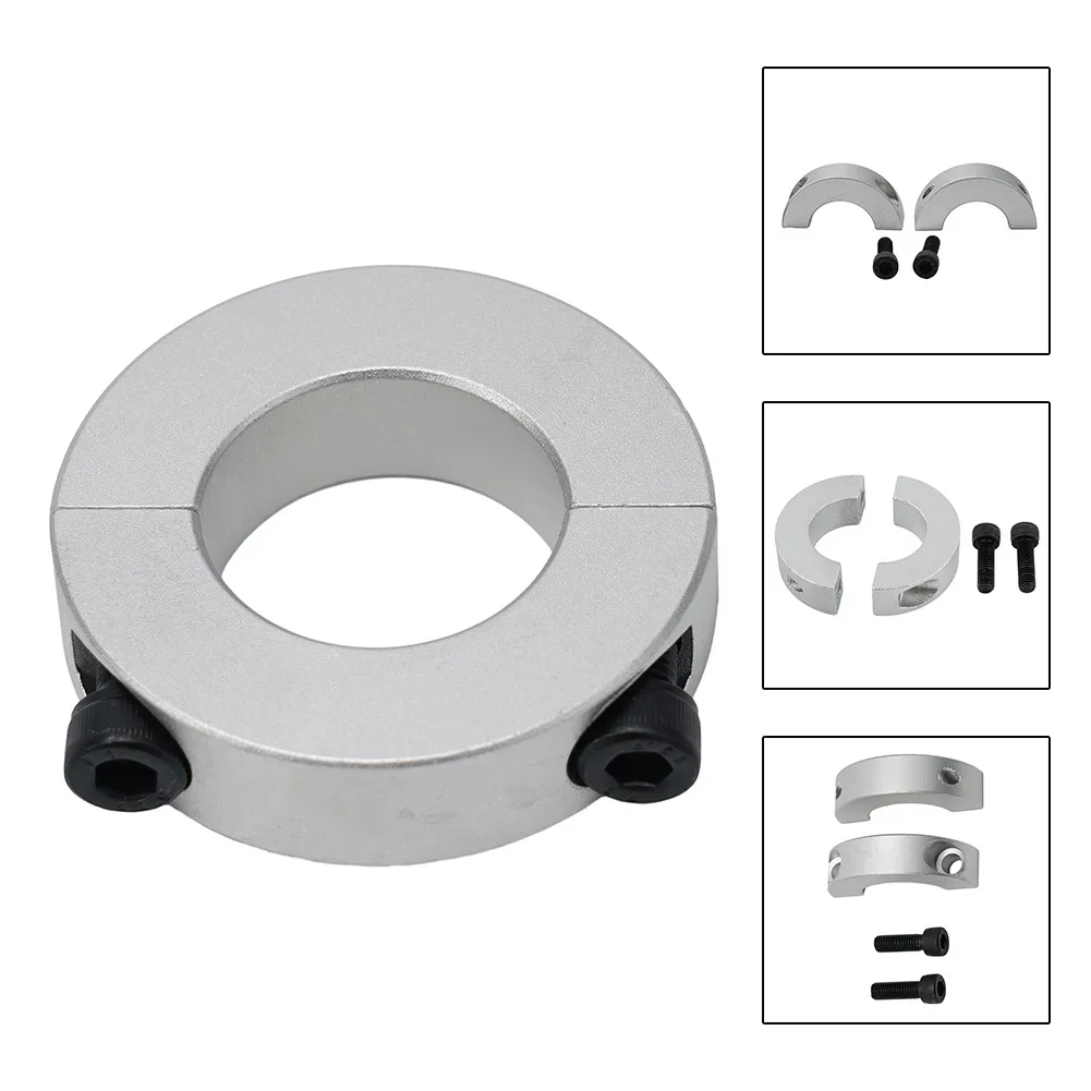 1pc Double Split Shaft Clamp Collar Aluminum Alloy Fixed Rings Secure Stabilize 45mm 50mm 55mm 60mm Shafts Clamp Hand Tools Part