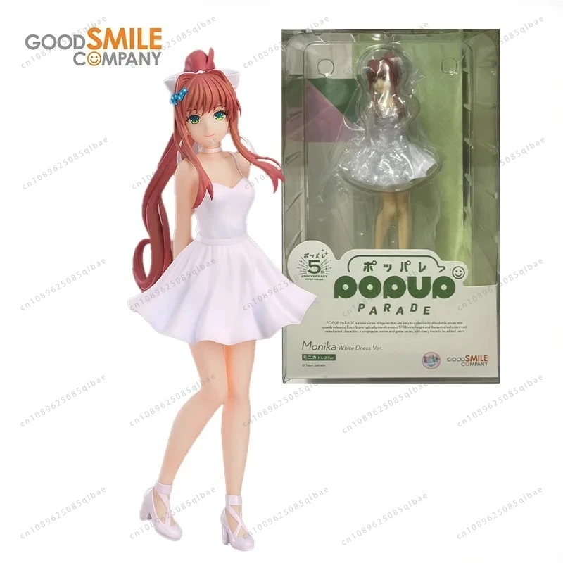 متوفر في المخزون الأصلي GSC POP UP PARADE Monika فستان أبيض Ver. متوفر ألعاب مجسمة لشخصيات الرسوم المتحركة