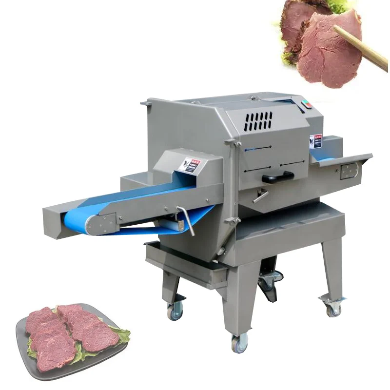 Cortadora de carne cocida de alta velocidad, máquina cortadora de carne de res cocida, tendón de ternera, conchas de vacuno