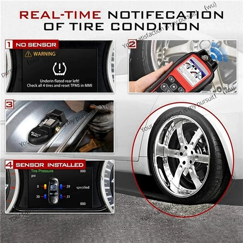 10Pcs TPMS Tire Pressure Sensor Programmable For Autel Tool TS408 TS508 ITS600 315MHZ+433Mhz 2 In 1 MX Sensor Monitor