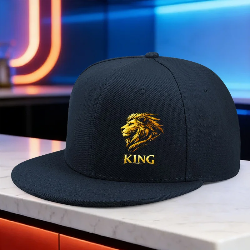 Golden Lion Printed Street Cap Lion KING Letter Pattern Unisex Hat for Hip-hop Rap Casual Festival Gifts Fashionable Trend