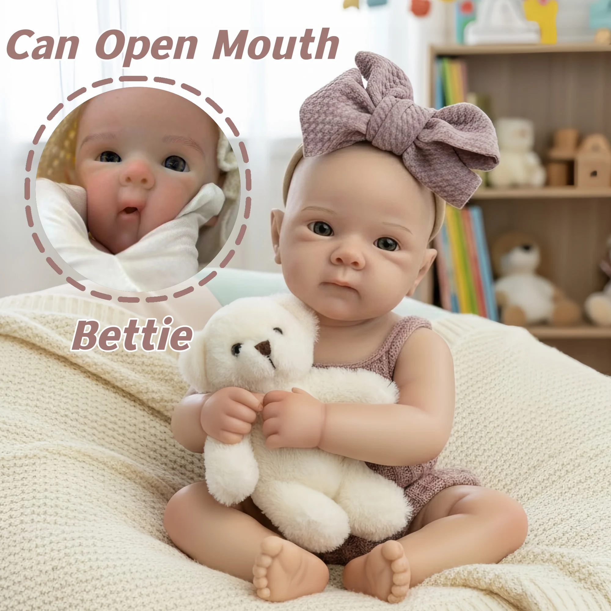 

Прекрасная силиконовая кукла для девочек 13 дюймов/33 см с 2 нарядами, реалистичная реалистичная кукла реборн для детского подарка