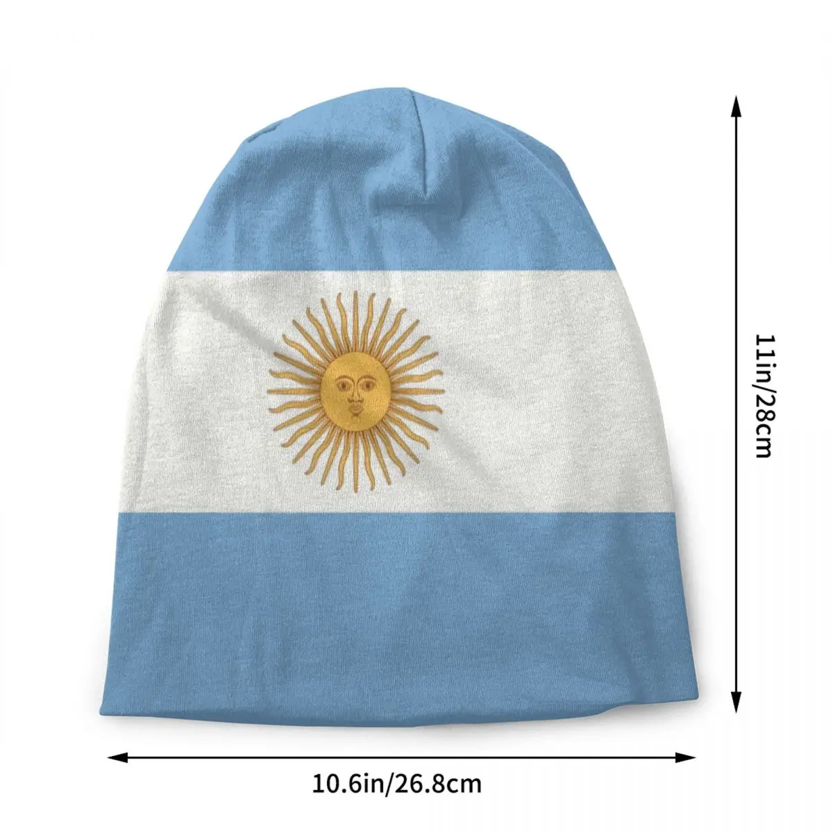 Custom Flag Of Argentina Skullies Beanies Caps Men Women Unisex Street Winter Warm Knitted Hat Adult Bonnet Hats