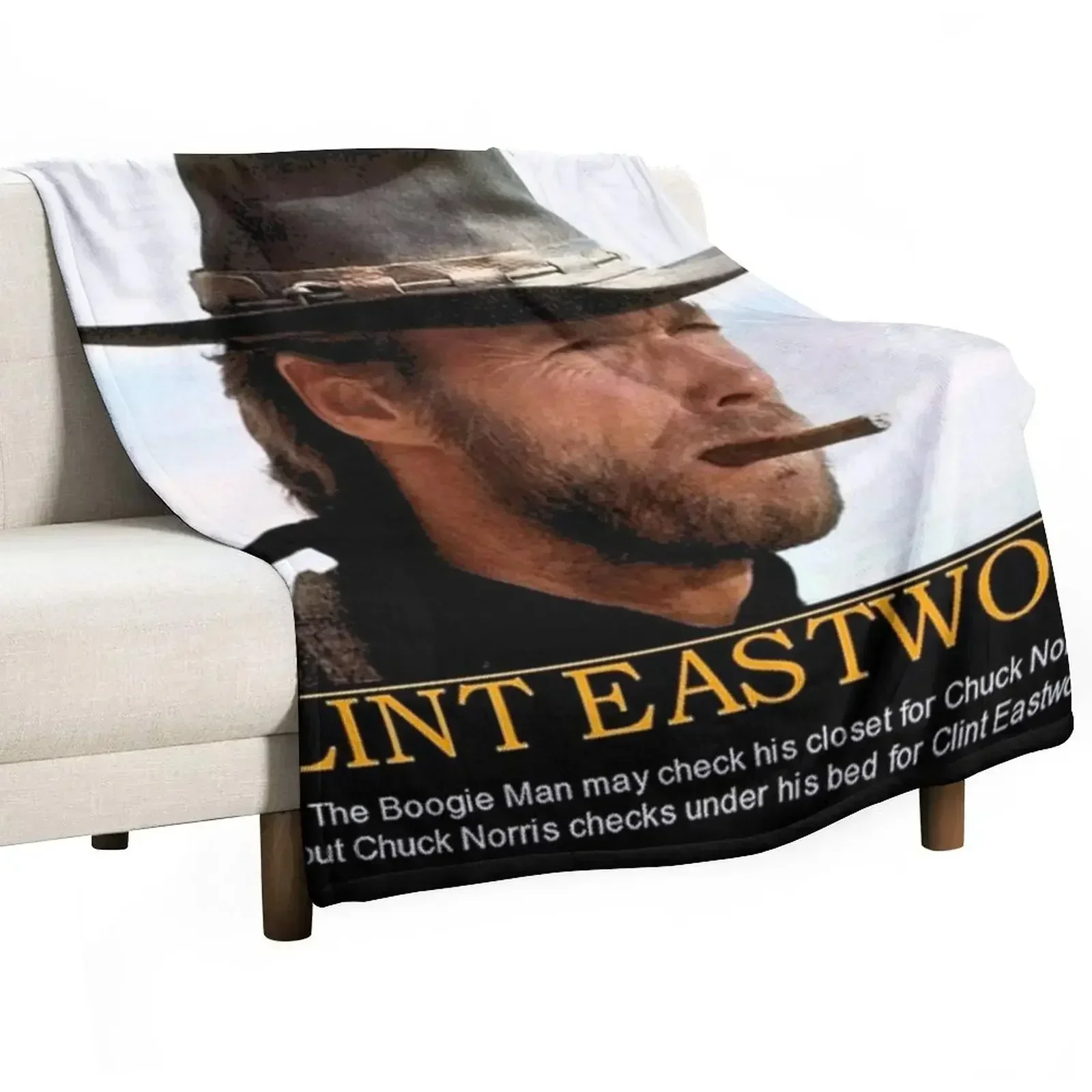 Chuck Norris Clint Eastwood Throw Blanket Extra Large Throw valentine gift ideas Blankets