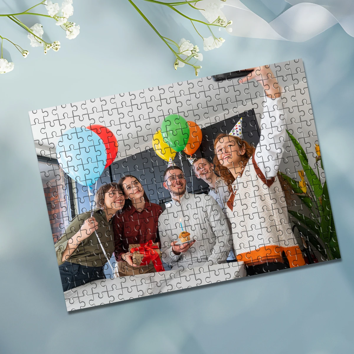 ตัวต่อภาพถ่ายสั่งทำส่วนตัว 35/300/500/1004 ชิ้น ของขวัญวันเกิด ตัวต่อจิ๊กซอว์ไม้ DIY สำหรับเธอและเขา