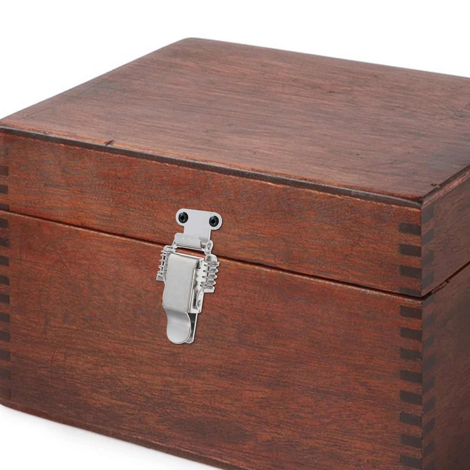 

2Pairs Stainless Steel Toolbox Toggle Latch Spring Loaded Dual Spring Suitcase Box Catch Small Durable Hardware