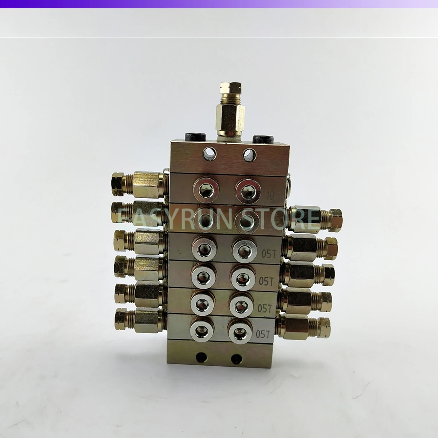 Progressive Feeder Block Lubrication Grease Distributor Resistance Separator Valve 0.16cc/cyc 9 Outlet JPQ-P1000