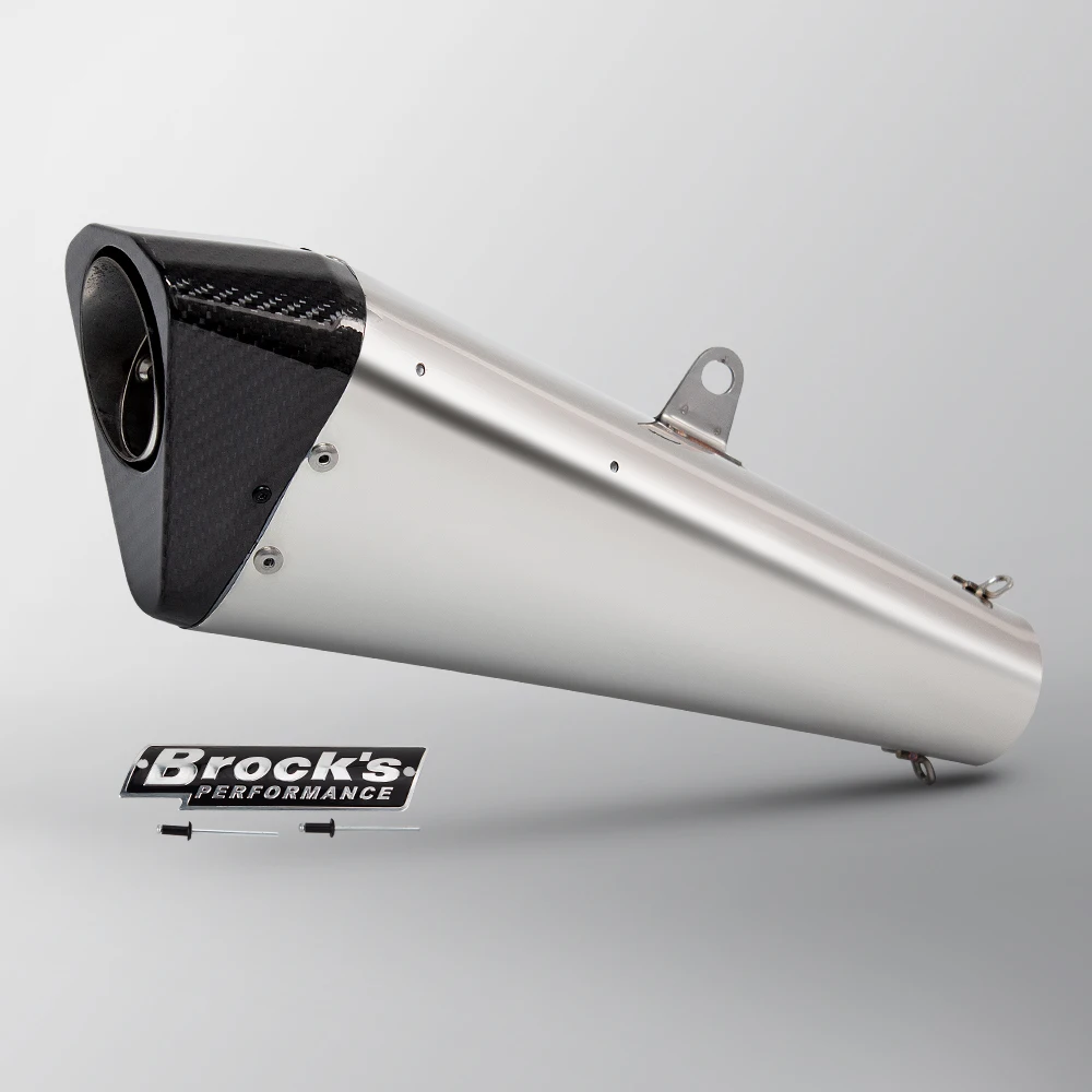 

Universal Motorcycle Exhaust System Brock Carbon Tip Muffler 51MM Interface with DB Killer for Brock Brocks